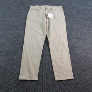 Warp+Weft Pants Mens 36x30 Beige Stone IND Athletic Taper Stretch 36x29.5* NWT